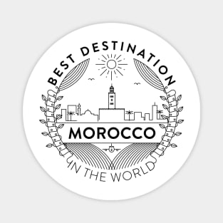 Morocco Minimal Badge Design Magnet